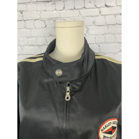 Harley Davidson XL Vintage Motorcycle Racing Jacket With Stripes - Picture 11 of 16